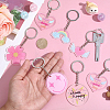 12Pcs 6 Style Acrylic Keychains KEYC-HY0001-40-3