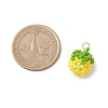 Glass Seed Beaded Tomato Pendants PALLOY-MZ01081-03-3