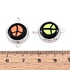 Polymer Clay Beads with CCB Plastic Frame Connector Charms CLAY-T022-35M-07-3