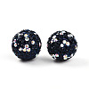 Polymer Clay Pave Rhinestone Beads RB-T018-01G-2