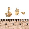 304 Stainless Steel Crystal Rhinestone Animal Cartilage Earrings SA-CBA1F7E-01G-08-2