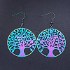201 Stainless Steel Dangle Earrings LS-STAS-S105-JN418-1