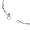 304 Stainless Steel Singapore Chain Bracelets Making AJEW-JB01307-02-2