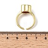Glass Cuff Open Rings RJEW-P178-01B-G-5