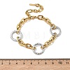 Two Tone 304 Stainless Steel Link Bracelets BJEW-P396-01C-A-5