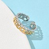 304 Stainless Steel Cuff Open Rings RJEW-Z121-02GP-07-3