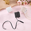 3 Rolls 3 Colors Flat Faux Suede Cord with Alloy Rivets LW-CL0001-08B-4