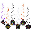 Luminous Halloween Theme Paper Hanging Swirls Halloween Party Decorations LUMI-PW0006-30-1
