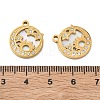 304 Stainless Steel & Natural Shell & Rhinestone Pendants SA-CBA49D2-06G-01-3