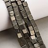 Natural Gold Pyrite/Golden Pyrite Beads Strands G-F833-F01-01-1