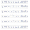 PVC You Are Beautiful Self Adhesive Car Stickers STIC-WH0013-10A-1