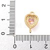 Brass Pave Cubic Zirconia Connector Charms KK-Z072-06G-03-3