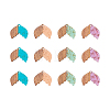 Transparent Resin & Walnut Wood Pendants RESI-CJ0001-68-1
