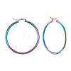 304 Stainless Steel Big Hoop Earrings EJEW-F105-07M-1