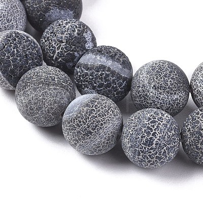 Natural Weathered Agate Beads Strands G-L534-04-10mm-1