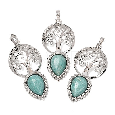 Natural Amazonite Pendants GG-CBA0251-07P-1