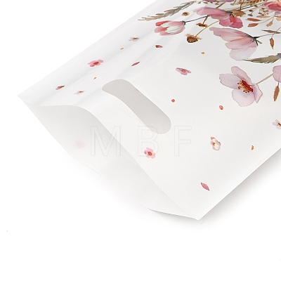 50Pcs 2 Styles Flower Printed Plastic Gift Storage Tote Bags PL-CBAAD12-04-1