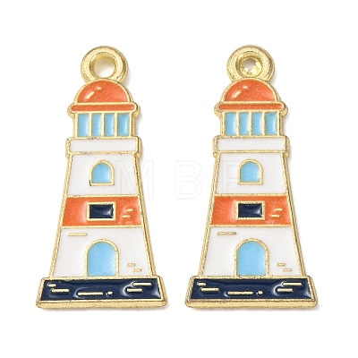 Ocean Alloy Enamel Pendants ENAM-B041-01K-1