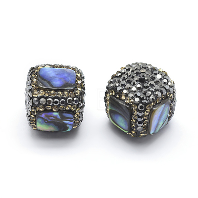 Handmade Polymer Clay Rhinestone Beads RB-A062-087-1