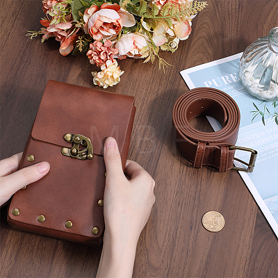 Woman's PU Leather Outdoors Cell phone Waist Bag AJEW-WH0504-39A-1