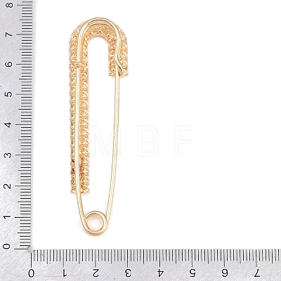 Crystal Rhinestone Safety Pin Brooches JEWB-A040-01C-G-1