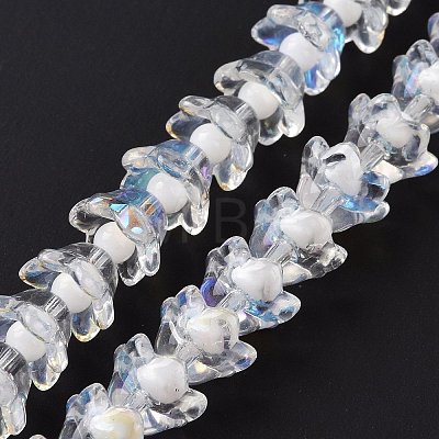 Transparent Glass Beads Strands LAMP-H061-01D-1