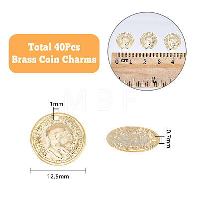 40Pcs Brass Charms KK-DC0002-17-1