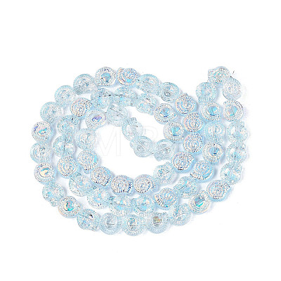 Electroplate Transparent Glass Beads Strands EGLA-Q136-02A-09-1