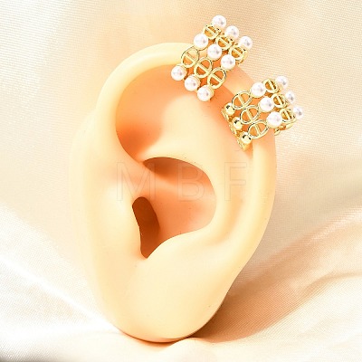 Brass Cuff Earrings EJEW-C186-08G-1