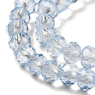 Transparent Baking Paint Glass Beads Strands DGLA-A034-T6mm-D13-1