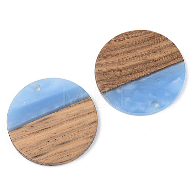 Resin & Walnut Wood Pendants RESI-S389-025A-1