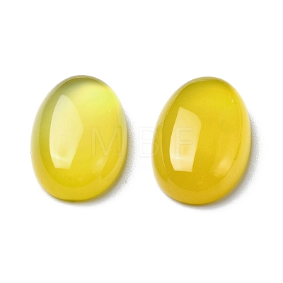 Natural Yellow Agate Cabochons G-A029-01-02-1