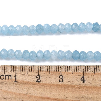Dyed Natural Malaysia Jade Rondelle Beads Strands X-G-E316-2x4mm-64-1