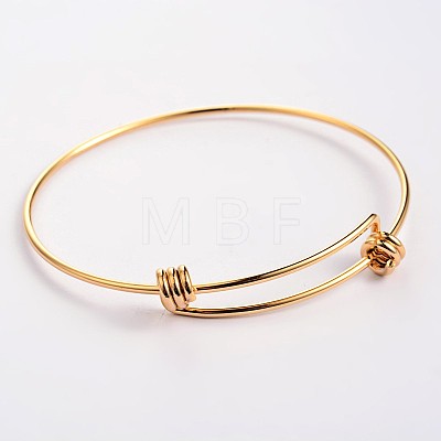 Adjustable 304 Stainless Steel Expandable Bangle Making BJEW-L523-16-1