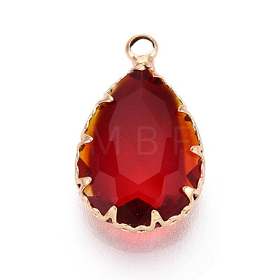 Transparent Glass Pendants KK-N283-02F-G-1