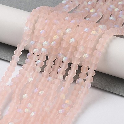 Transparent Glass Beads Strands EGLA-A044-T6mm-MB22-1