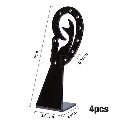 Ear Shape Opaque Acrylic Earring Display Stands EDIS-WH0022-05A-1