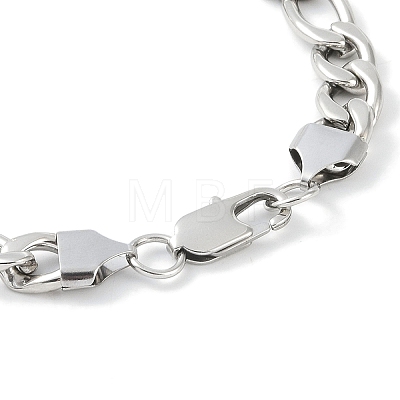 201 Stainless Steel Figaro Chain Bracelets for Women Men BJEW-I316-04P-1
