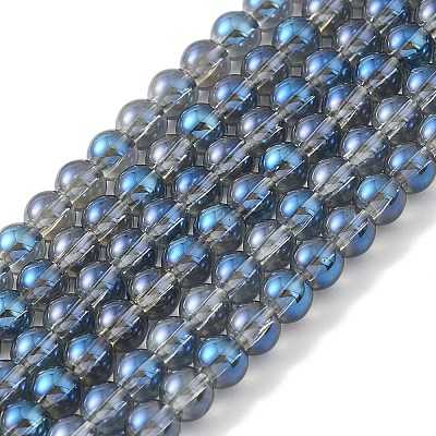 Transparent Electroplate Glass Beads Strands GLAA-T032-T4mm-C03-1