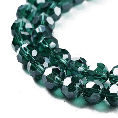 Electroplate Transparent Glass Beads Strands EGLA-A035-T6mm-A18-1