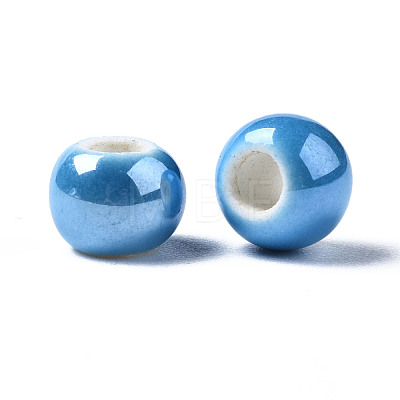 Electroplate Porcelain Beads PORC-N006-001-1