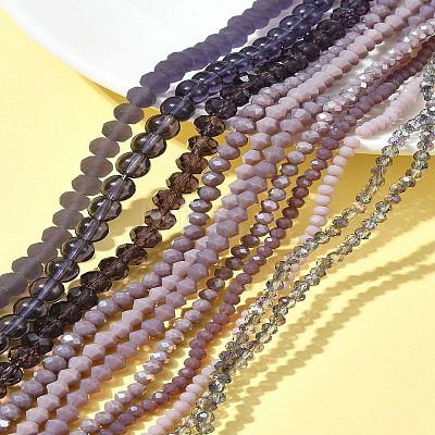 Electroplate Glass Beads Strands EGLA-FS0001-42F-1