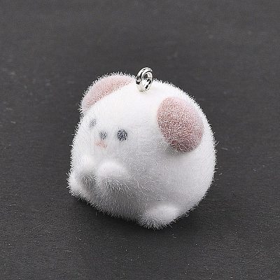 Flocky Resin Pendants FIND-A061-02I-1
