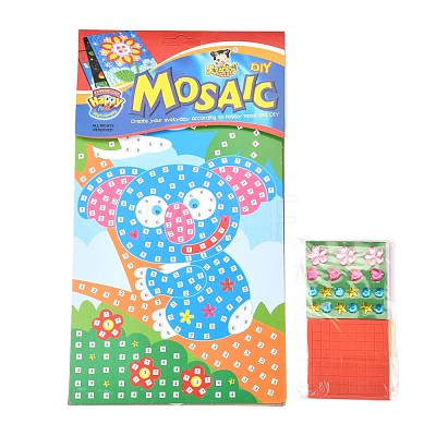 DIY EVA Mosaic Sticker Papers with Diamond DIY-P031-A07-1