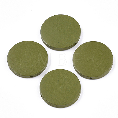 Painted Natural Wood Beads WOOD-S049-02A-05-1