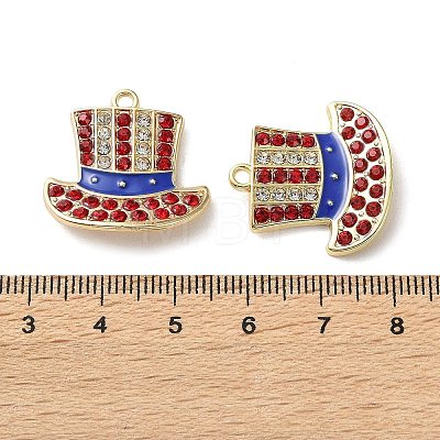 Independence Day Alloy Enamel Pendants ENAM-I069-01G-02-1