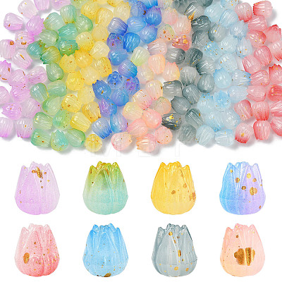 160Pcs 8 Colors Opaque Acrylic Beads OACR-FS0002-76-1