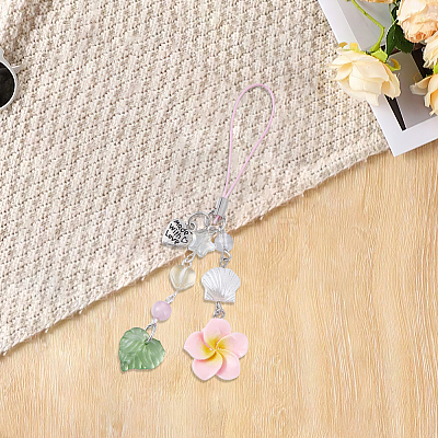 1Pc Alloy Polyester Mobile Straps AJEW-BM0001-22B-1