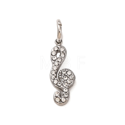 304 Stainless Steel Rhinestone Pendants RB-CBA1537-04P-1