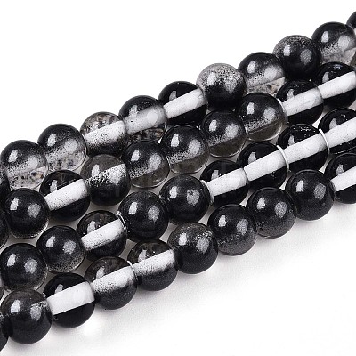Baking Paint Transparent Glass Beads X1-DGLA-N011-6mm-10-1